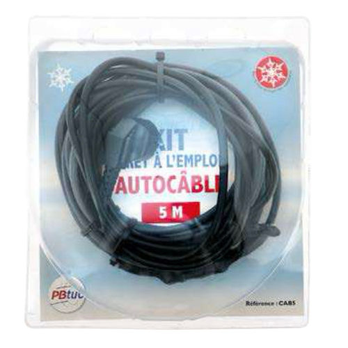 Kit Autocâble prêt à l'emploi avec connecteur thermostat et prise - 5 m