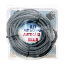 Kit Autocâble prêt à l'emploi avec connecteur thermostat et prise - 15 m