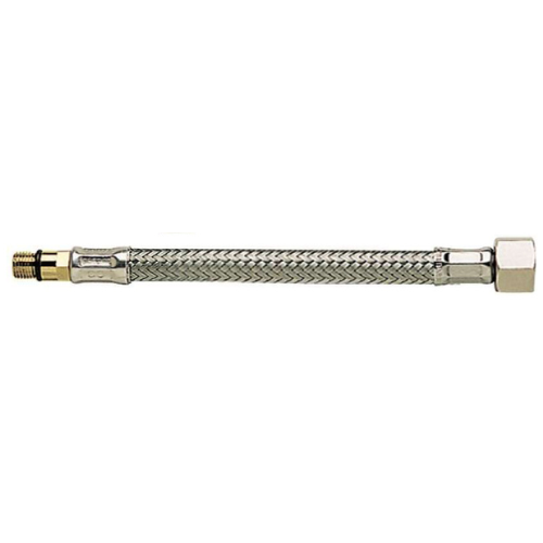 Flexible sanitaire Inox Mâle x Bague 10 DN 8.5 mm - M pas de 10 x 1 court x femelle 3/8" - Série Plus QB