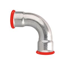 Coude 90° femelle-femelle acier Carbone électrozingué à sertir SERTIsteel